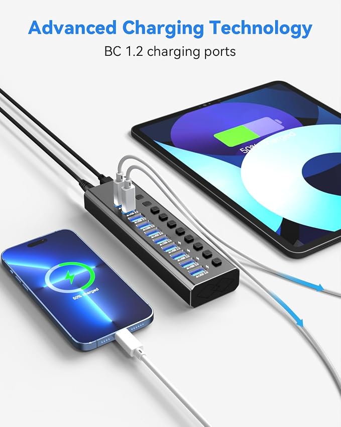 10 Port USB 3.2 Hub