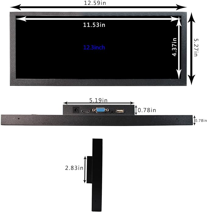 12.3'' Monitor + USB VGA Interface