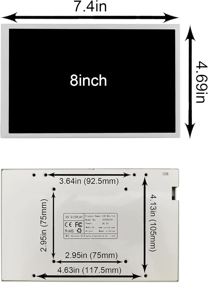 8'' White