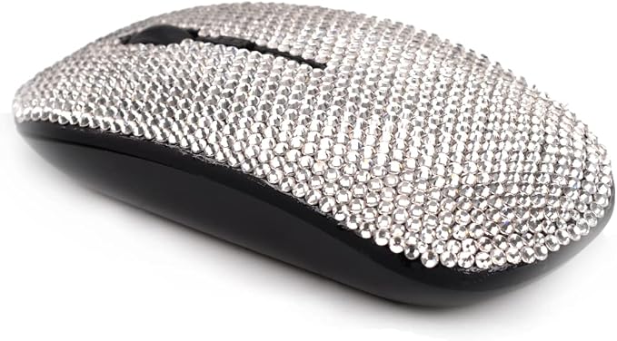Silver Crystal with Black Mouse