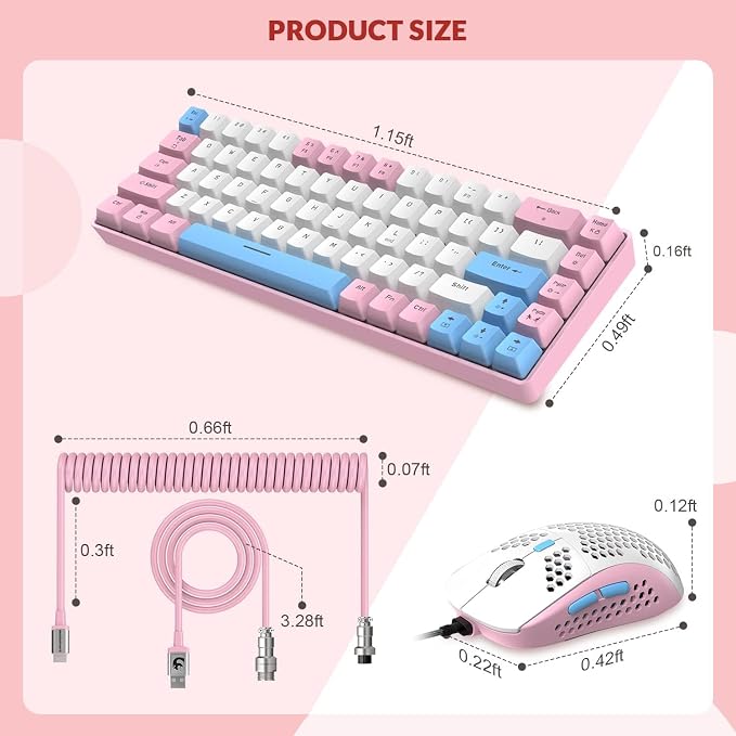 Pink White Blue