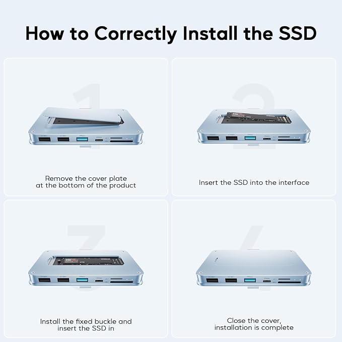 Blue- USB C Hub for iMac