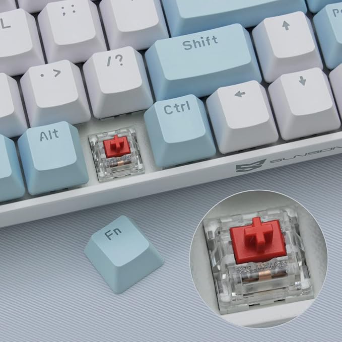 Red Switch with Blue & White Combo Color