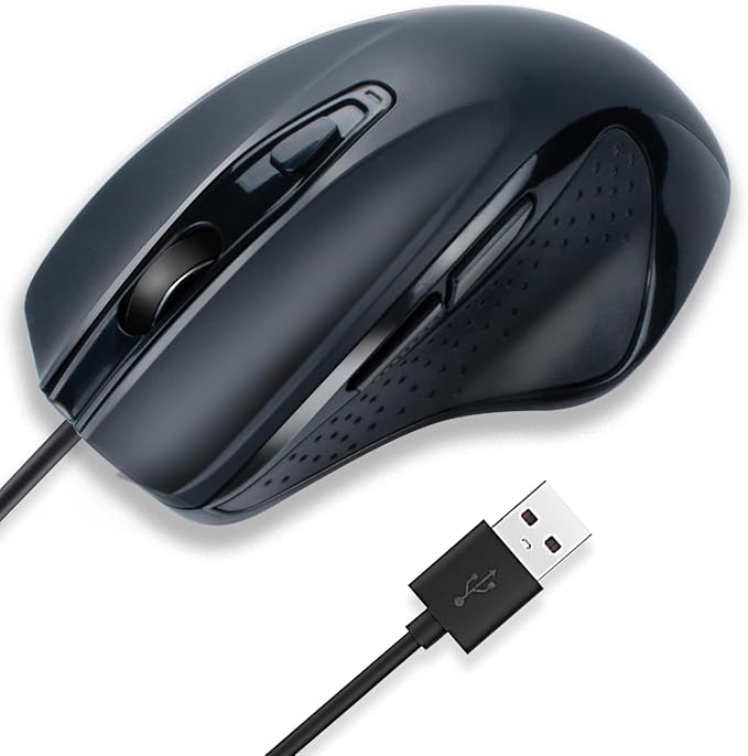 USB Type A Wired Mouse-Black