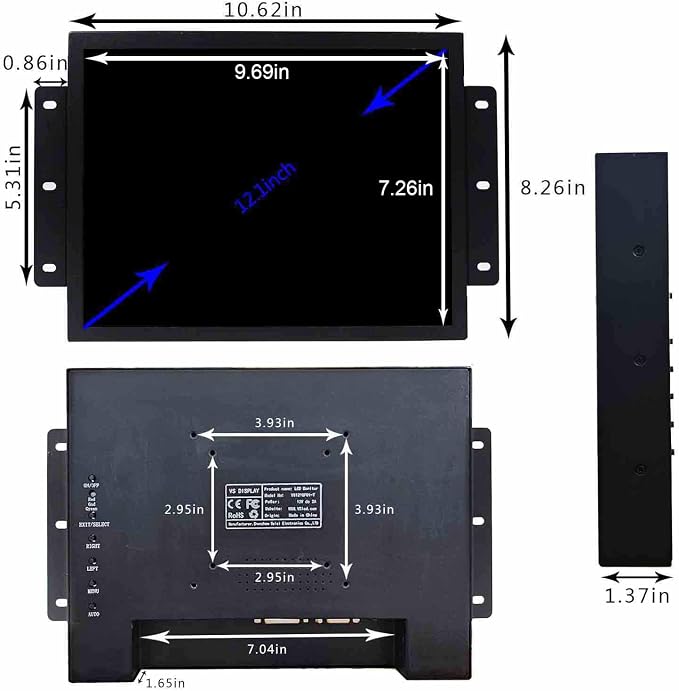12.1'' 1024x768 Touchscreen Monitor