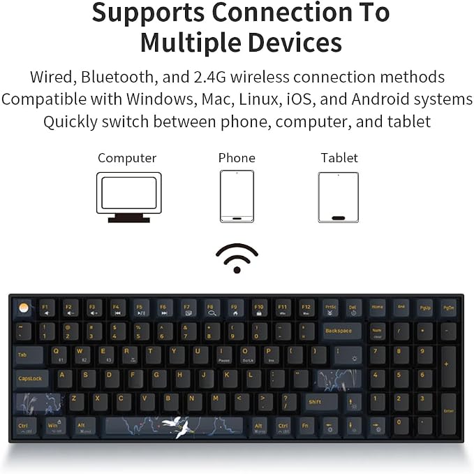 BlueBlack Keyboard-G-Silver Switch