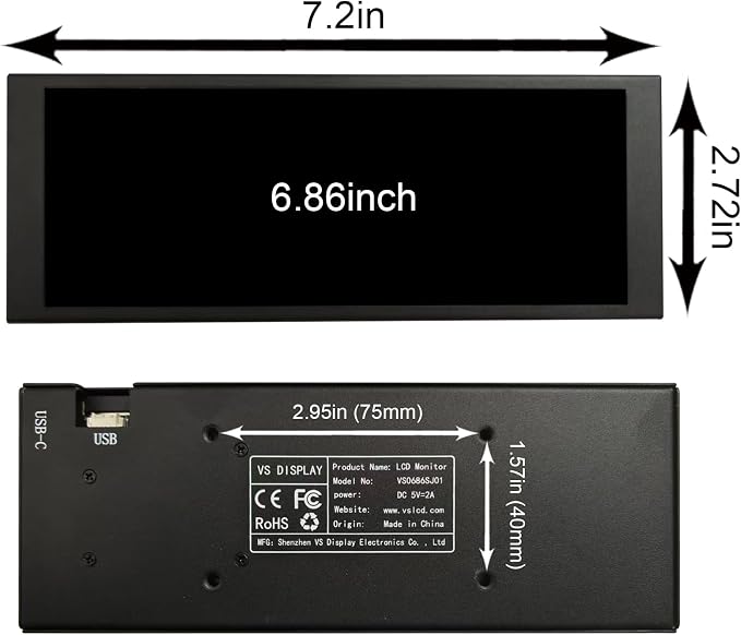 6.86'' Black