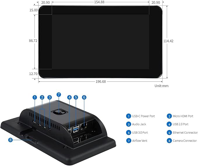 7 inch DSI LCD (with case)