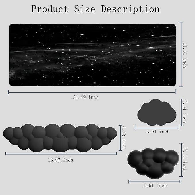 4pcs Black Galaxy