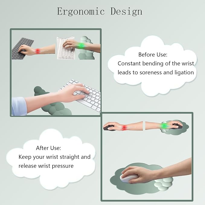 3pcs Silk Gradient Green