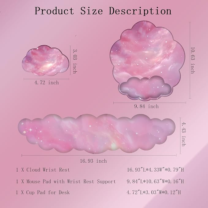 3pcs Silk Galaxy Pink
