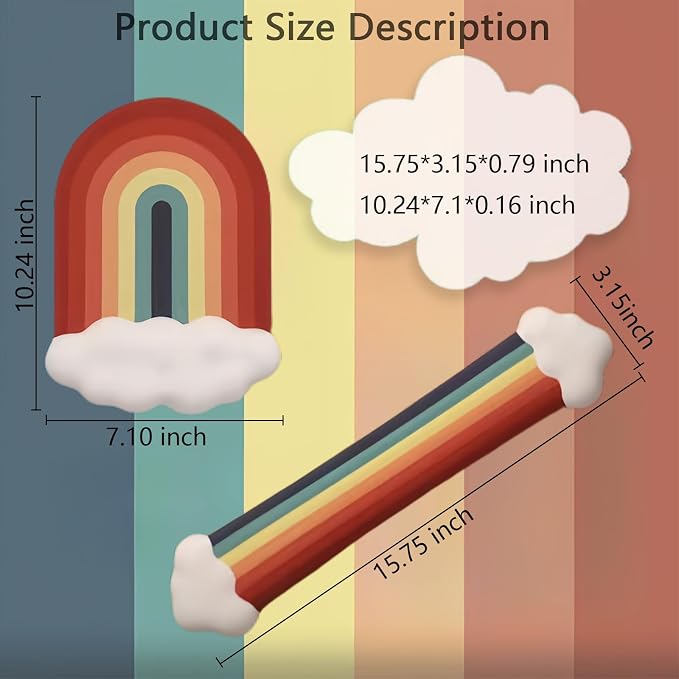2pcs Rainbow Cloud