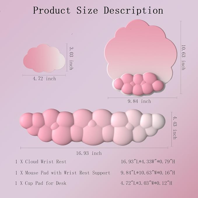 3pcs Silk Gradient Pink