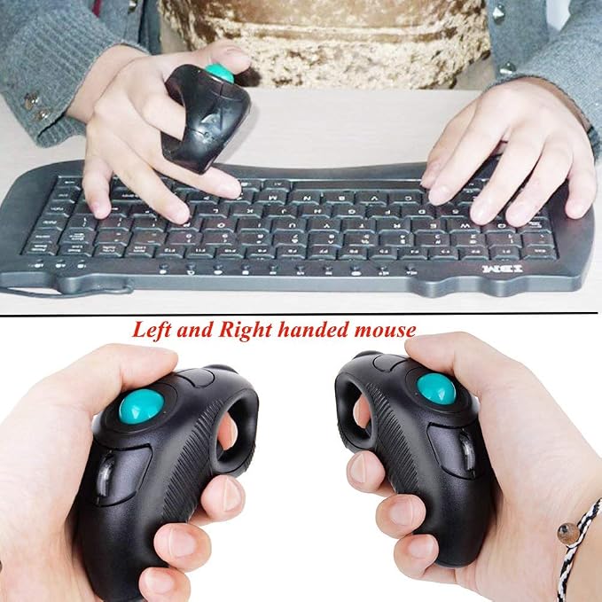Black Wireless Green TrackBall