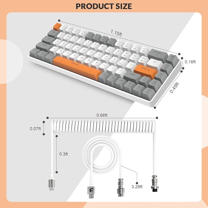 Gray White Orange