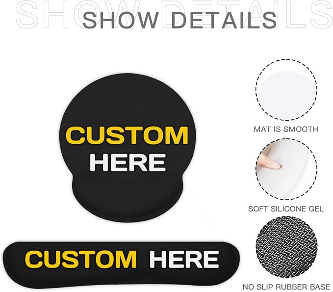 Wrist Support Mouse Pad + Keyboard Pad