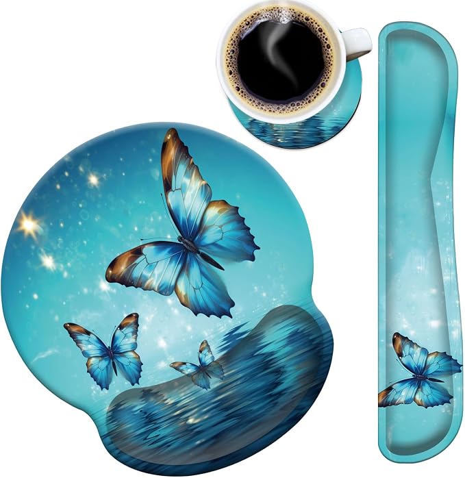 Blue Magic Butterfly Over Water