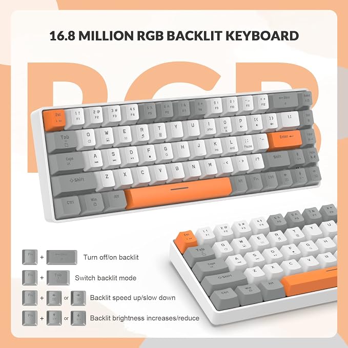 Gray White Orange