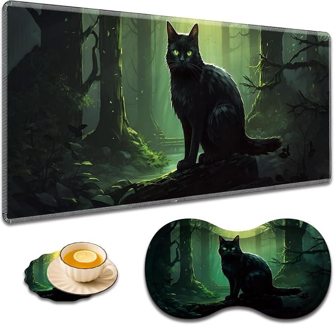 Black Cat Green Forest