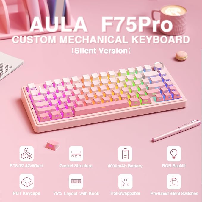 F75Pro Pink-Silent Version