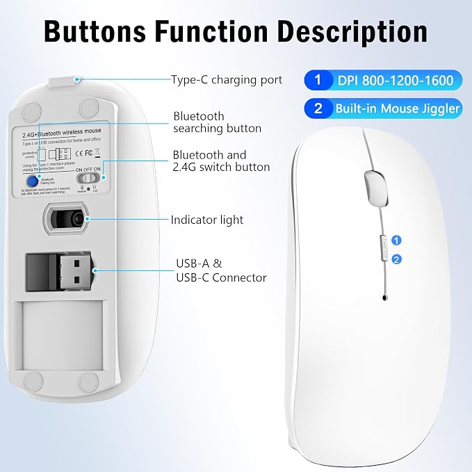 Wireless Bluetooth Mouse (White)