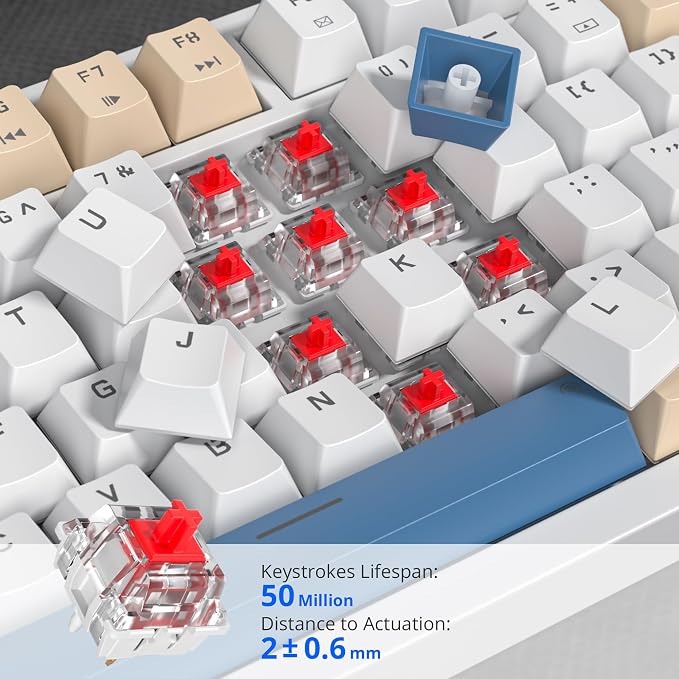 82 Creamy White/Red Switch