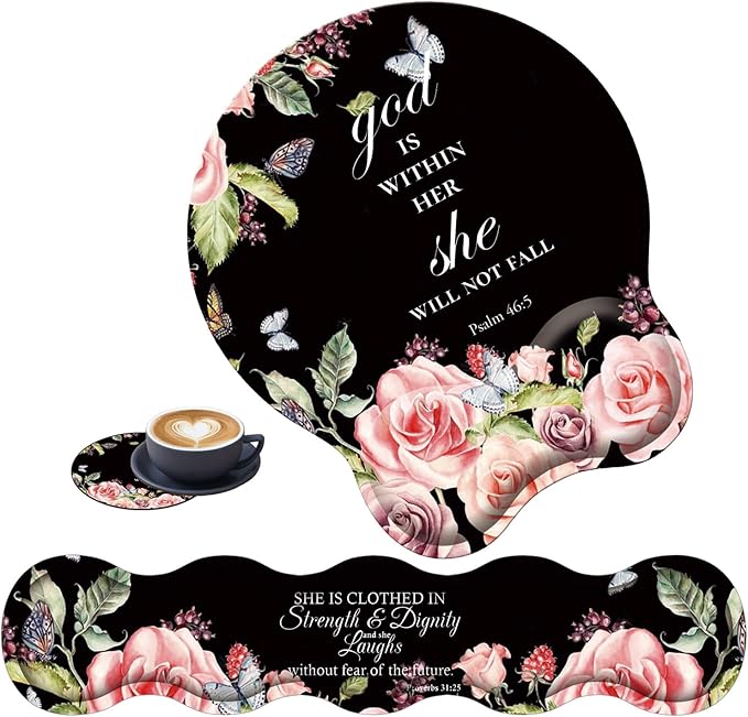 Floral Quote Bible Verse Psalm 46:5
