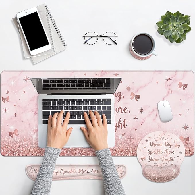 Pink Glitter Marble
