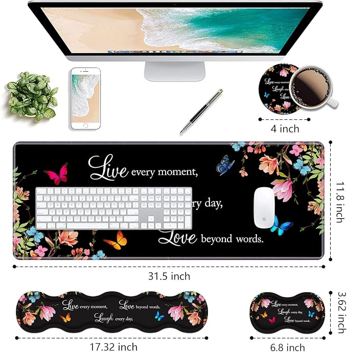 Floral Quote Live Laugh Love