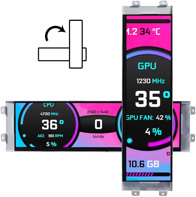12.7'' LCD for D41 PC Case