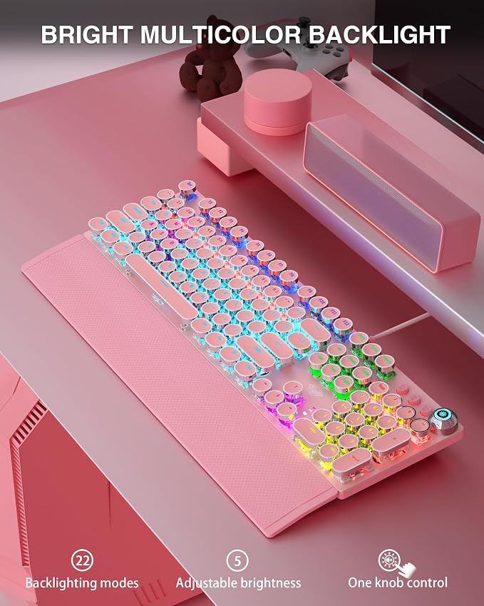 Pink | Clicky Blue Switches