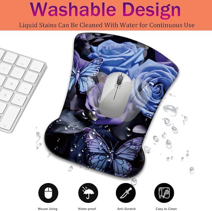 Purple Roses and Blue Butterflies