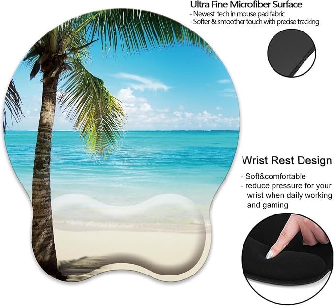 Tropical Palm Trees, Blue Sea