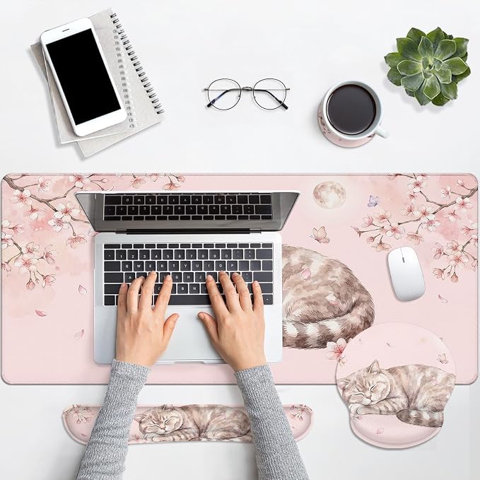 Cat Pink Floral