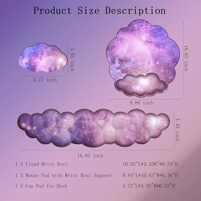 3pcs Silk Galaxy Purple