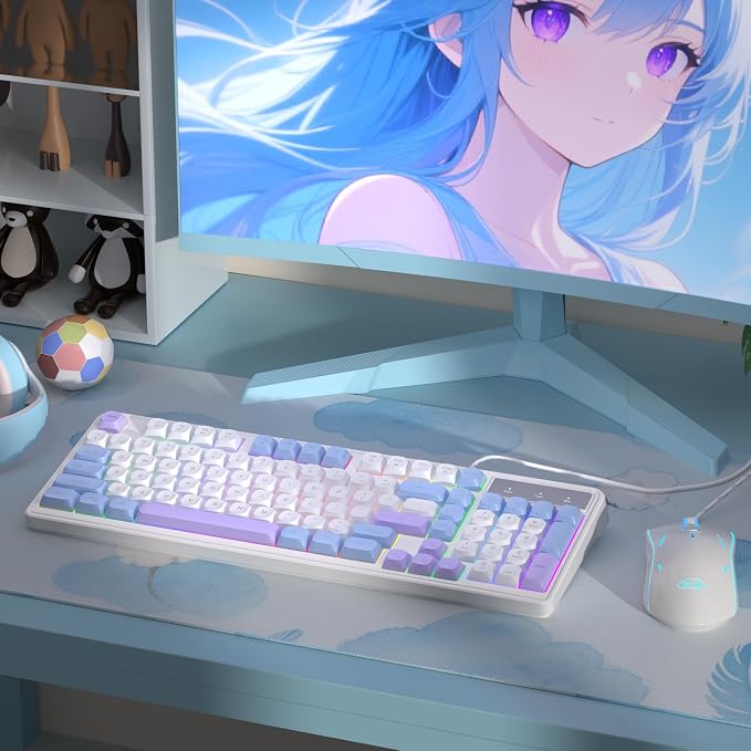 Blue White Purple