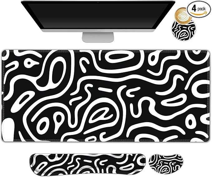 Black White Topographic