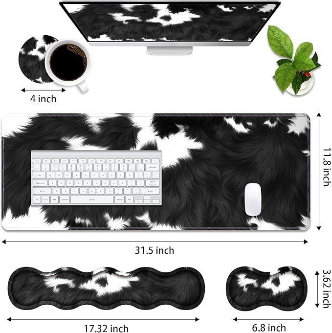 Black and White Cow Print