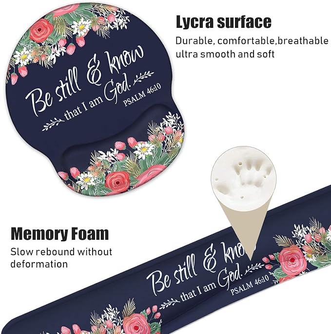 Floral Quote Bible Verses Psalm 46:10