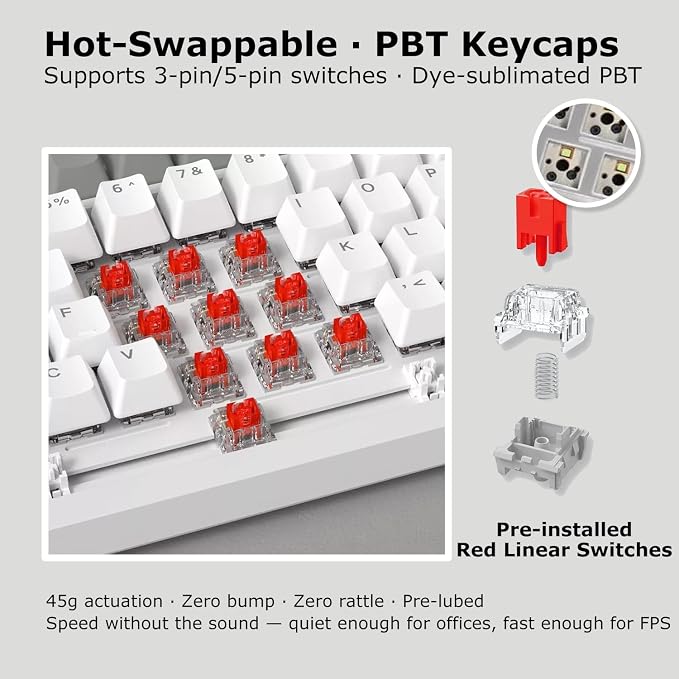 Red Switch Grey-White