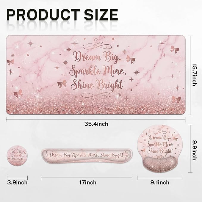 Pink Glitter Marble