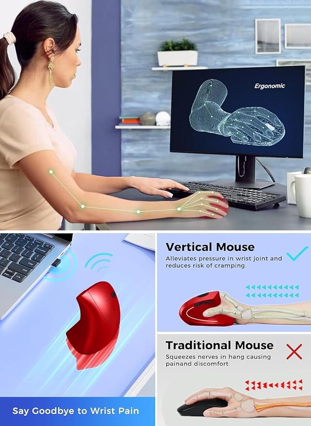 Red - Right hand - rechargeable