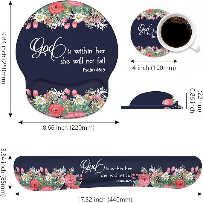 Floral Quote Bible Verses Psalm 46:5