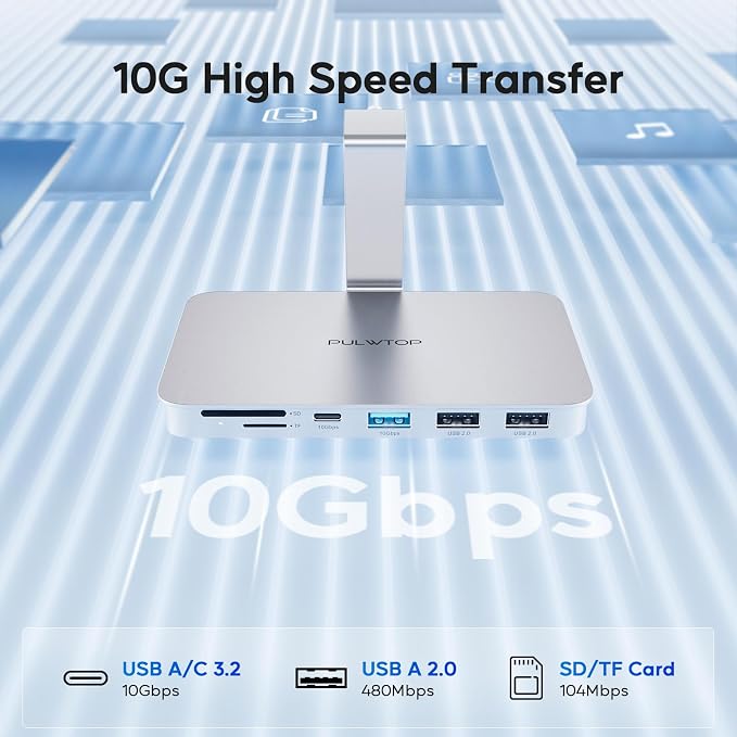 6-in-1 Sliver USB C Hub for iMac