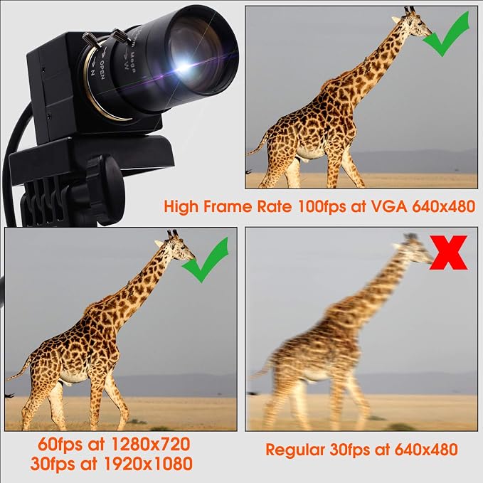 2MP 5-50mm Varifocal Lens(100fps@VGA)