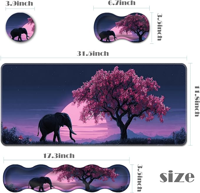 Black Elephant Pink Tree-2-13