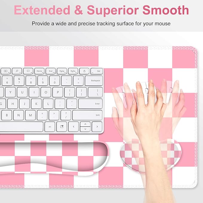 Pastel Pink White Checker