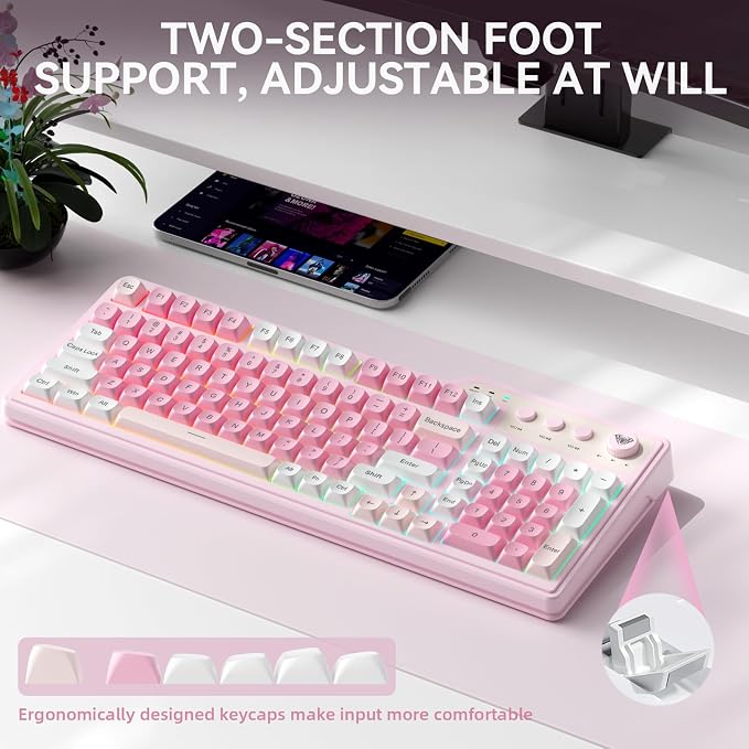 White & Pink