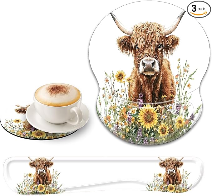 Flower Highland Cow