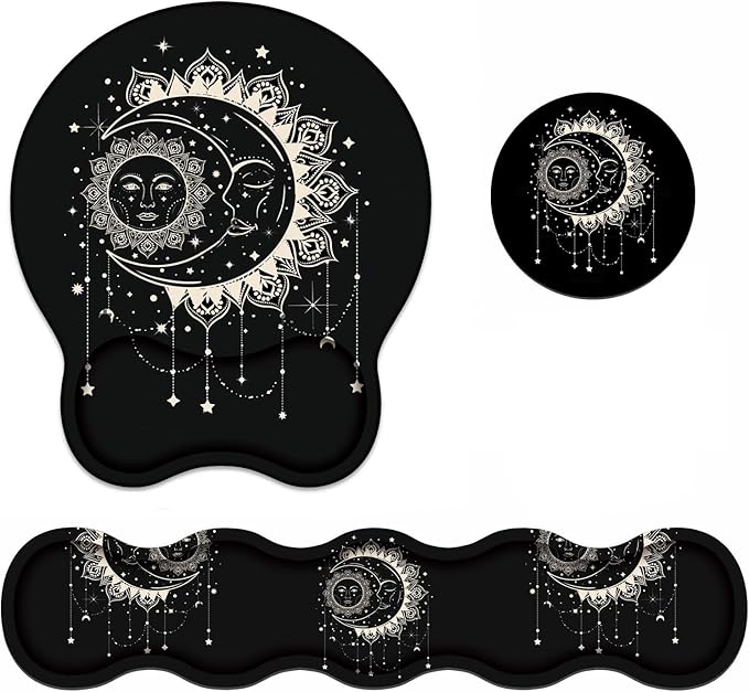 Celestial Theme Sun With Crescent Moon